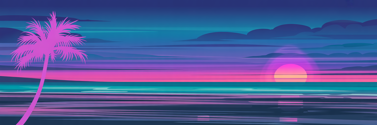 About Section Synthwave Background